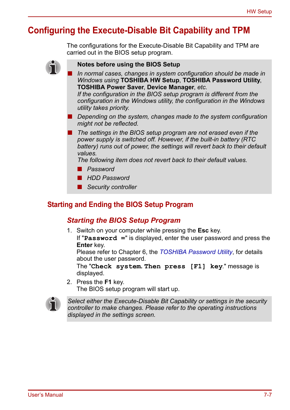 Starting and ending the bios setup program | Toshiba Portege R200 (PPR21) User Manual | Page 116 / 184