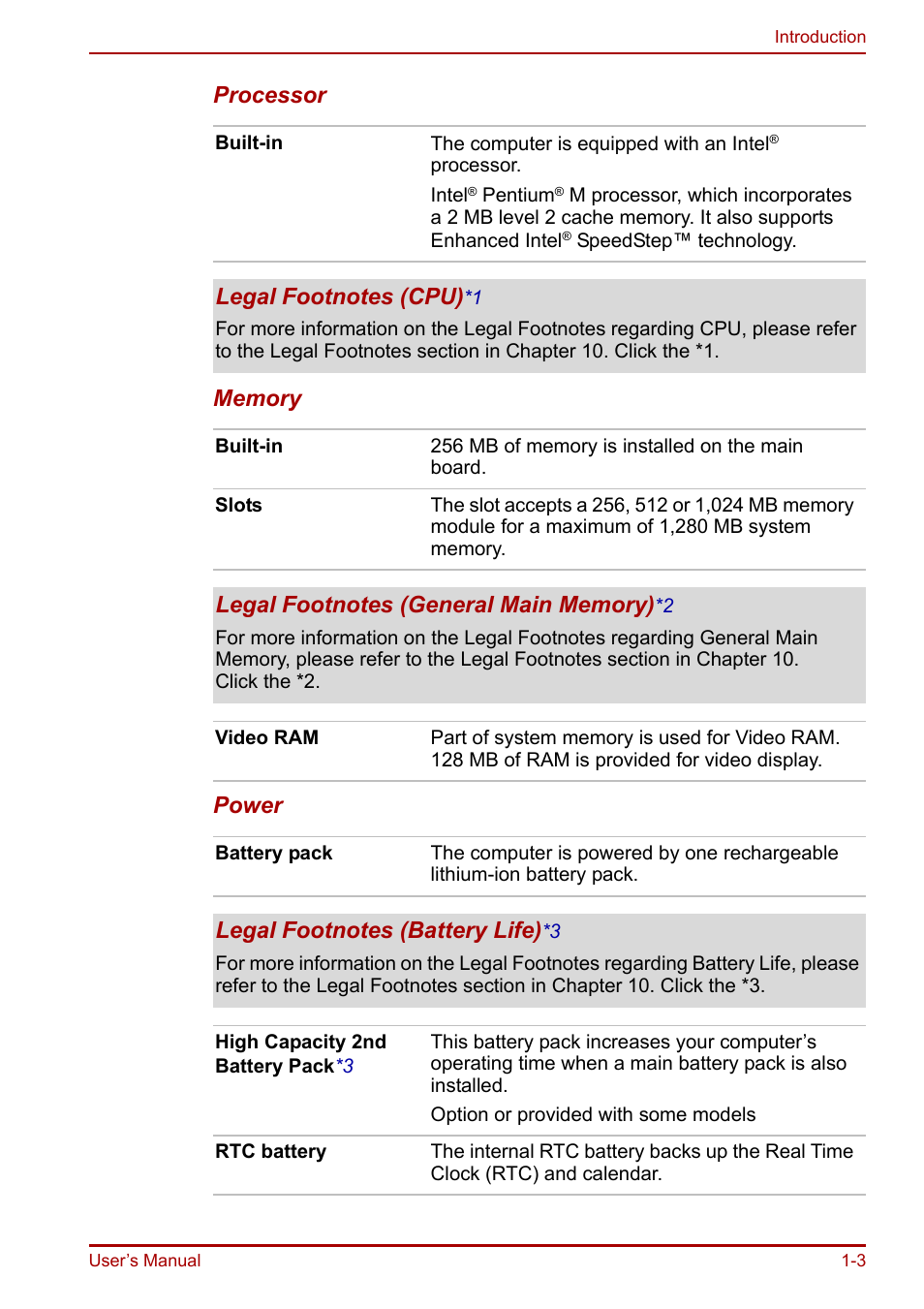 Toshiba Portege R200 (PPR21) User Manual | Page 17 / 184