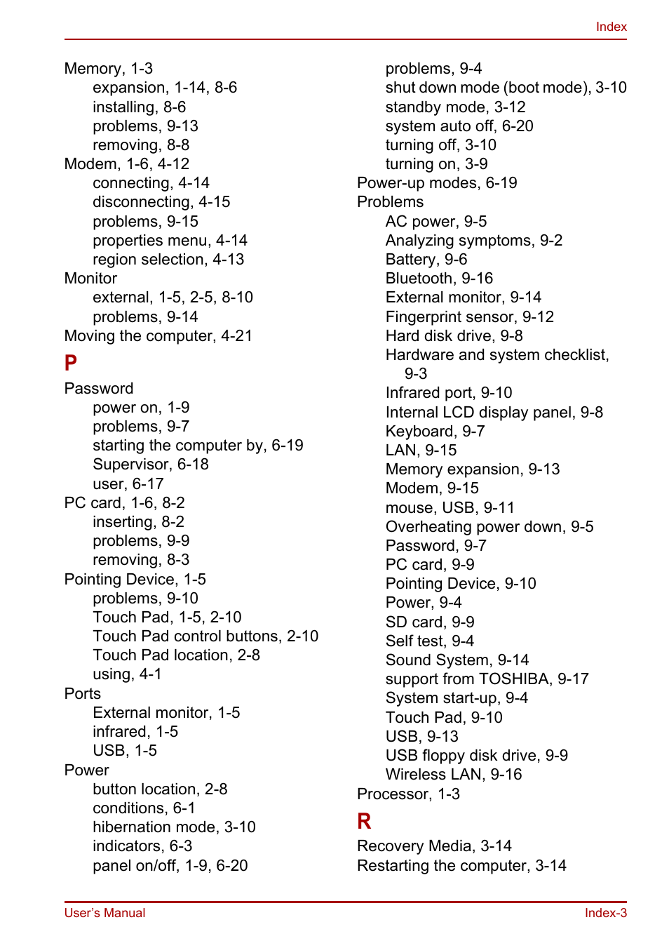 Toshiba Portege R200 (PPR21) User Manual | Page 183 / 184
