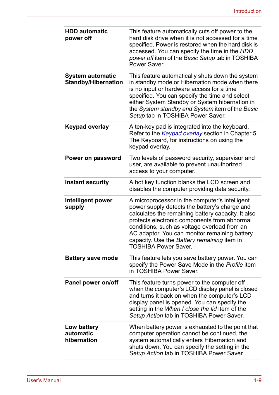 Toshiba Portege R200 (PPR21) User Manual | Page 23 / 184