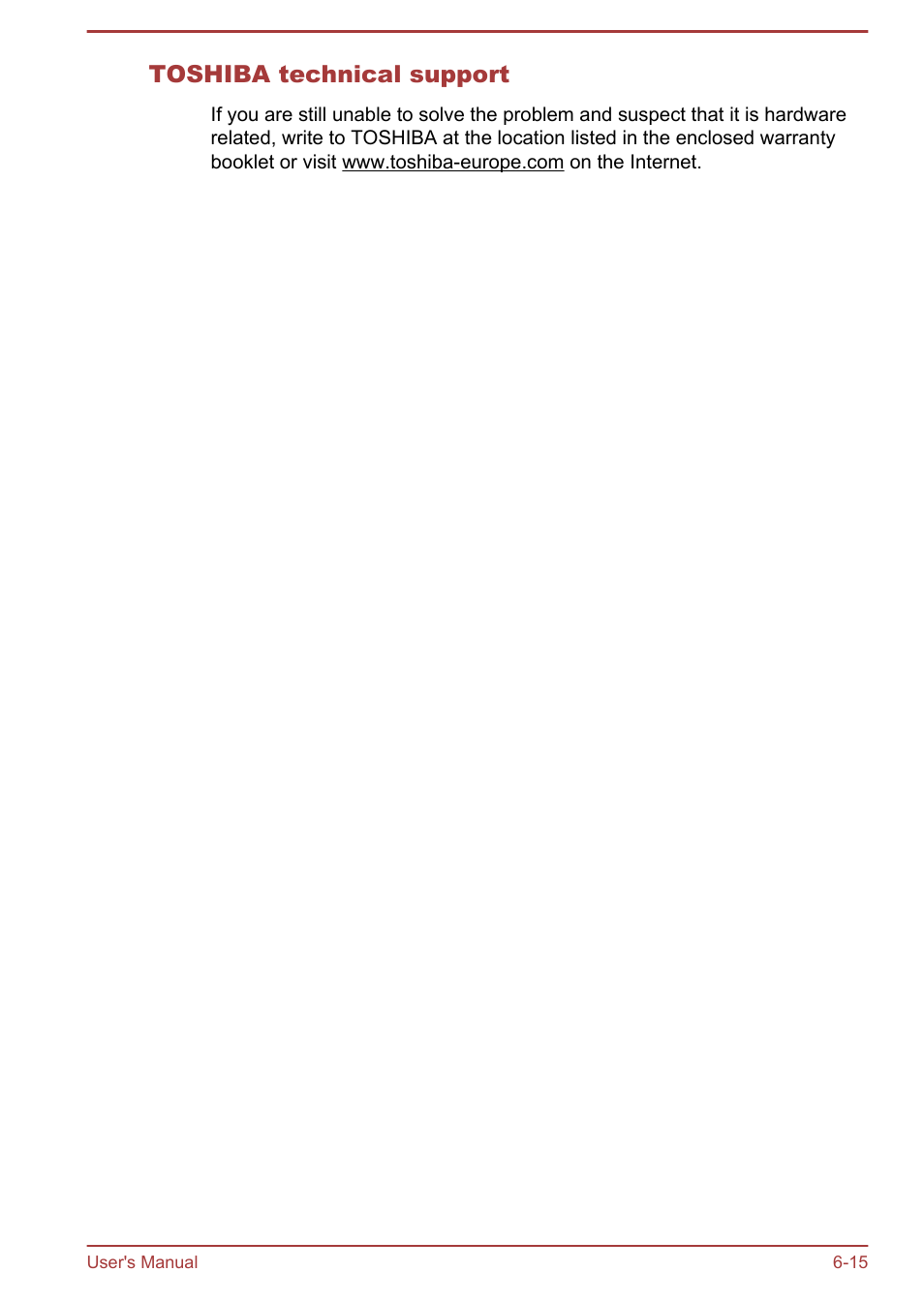 Toshiba technical support | Toshiba Satellite C50-A User Manual | Page 114 / 135