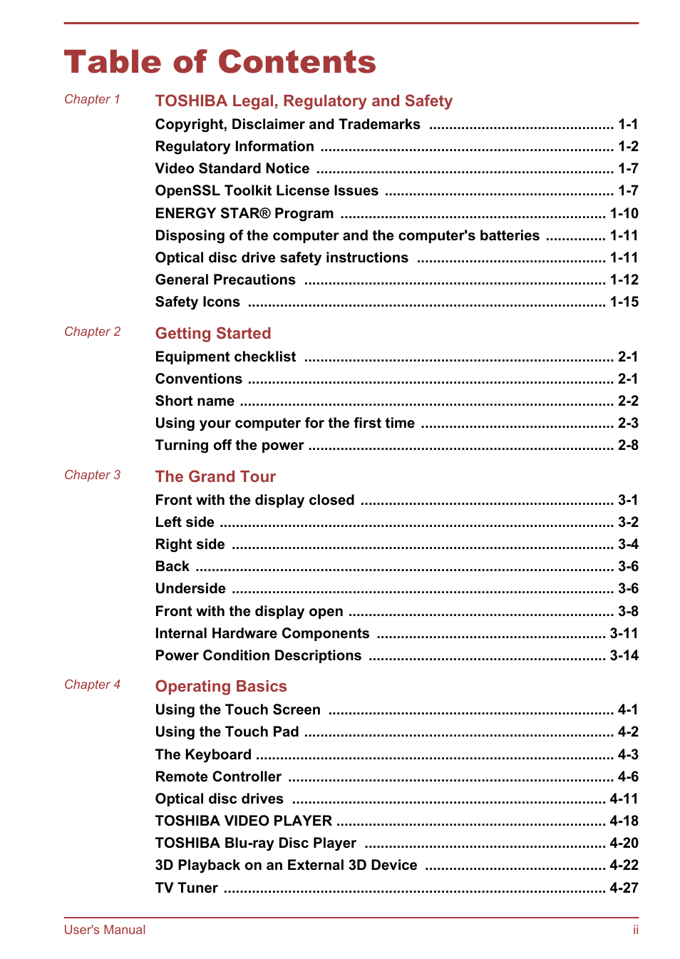 Toshiba Satellite P70T-A User Manual | Page 2 / 153