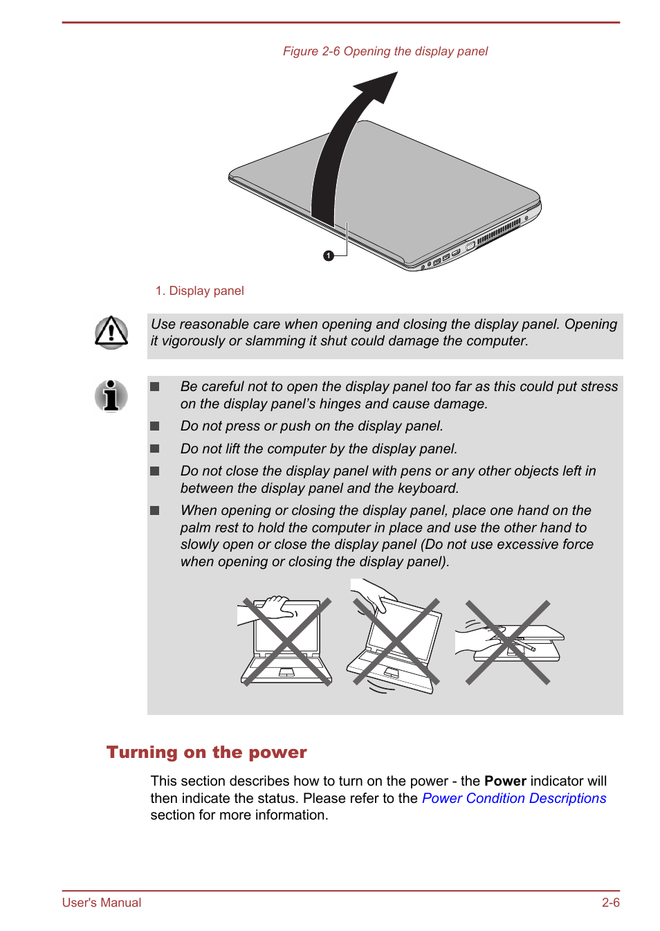 Turning on the power | Toshiba Satellite P70T-A User Manual | Page 24 / 153