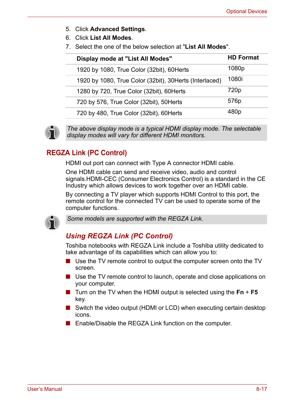 Regza link (pc control), Sect | Toshiba Qosmio X300 User Manual | Page 155 / 219