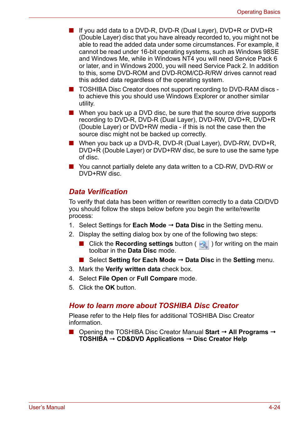Toshiba Qosmio X300 User Manual | Page 88 / 219