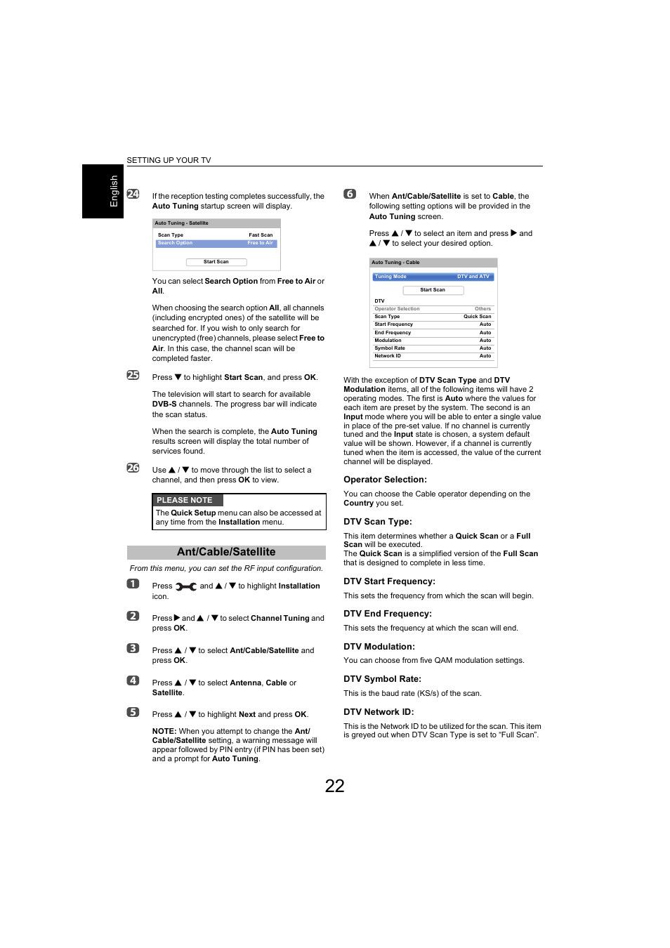 Ant/cable/satellite | Toshiba L9363 User Manual | Page 22 / 106