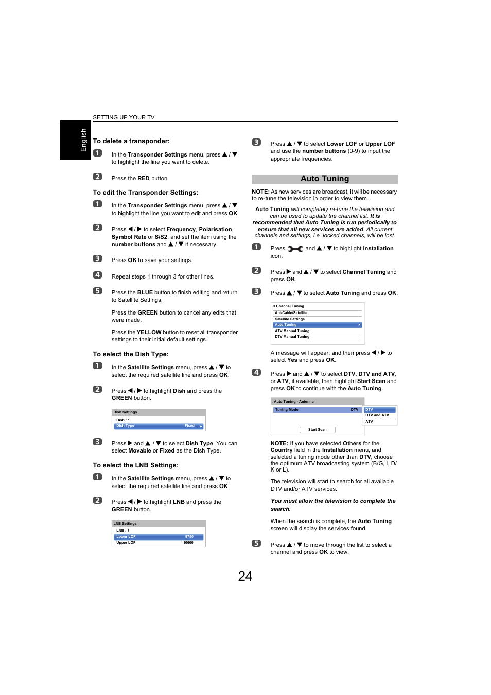 Auto tuning | Toshiba L9363 User Manual | Page 24 / 106