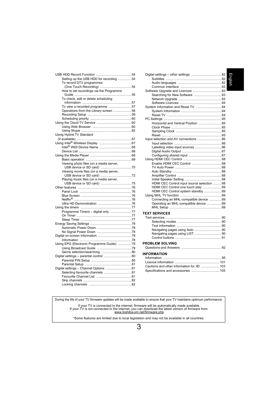 Toshiba L9363 User Manual | Page 3 / 106