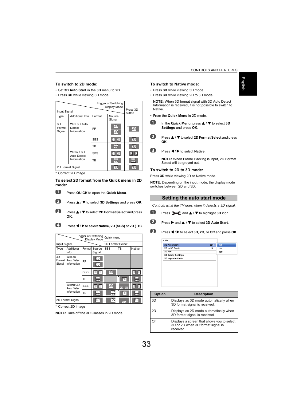 Setting the auto start mode, E 33 | Toshiba L9363 User Manual | Page 33 / 106