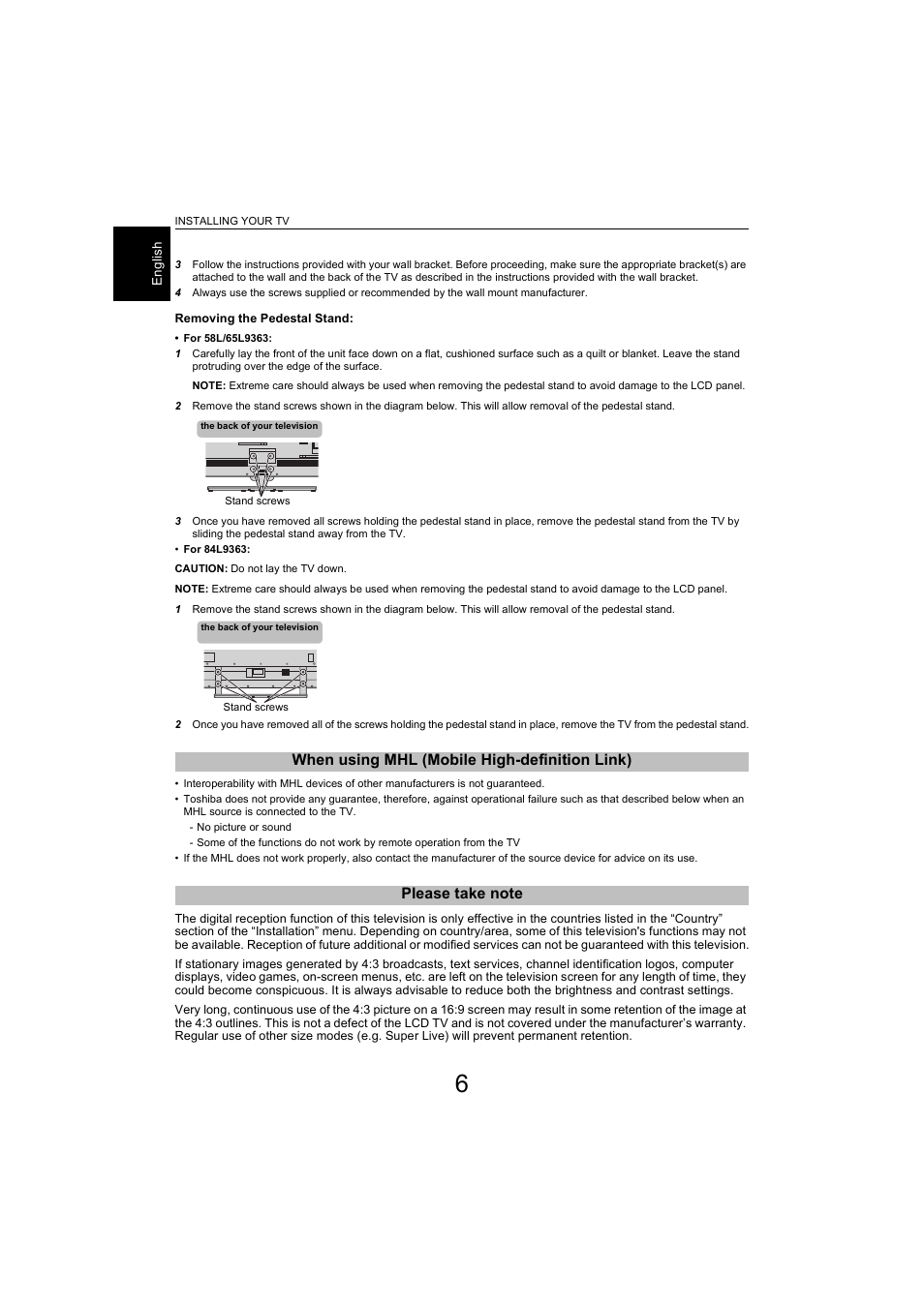 Toshiba L9363 User Manual | Page 6 / 106