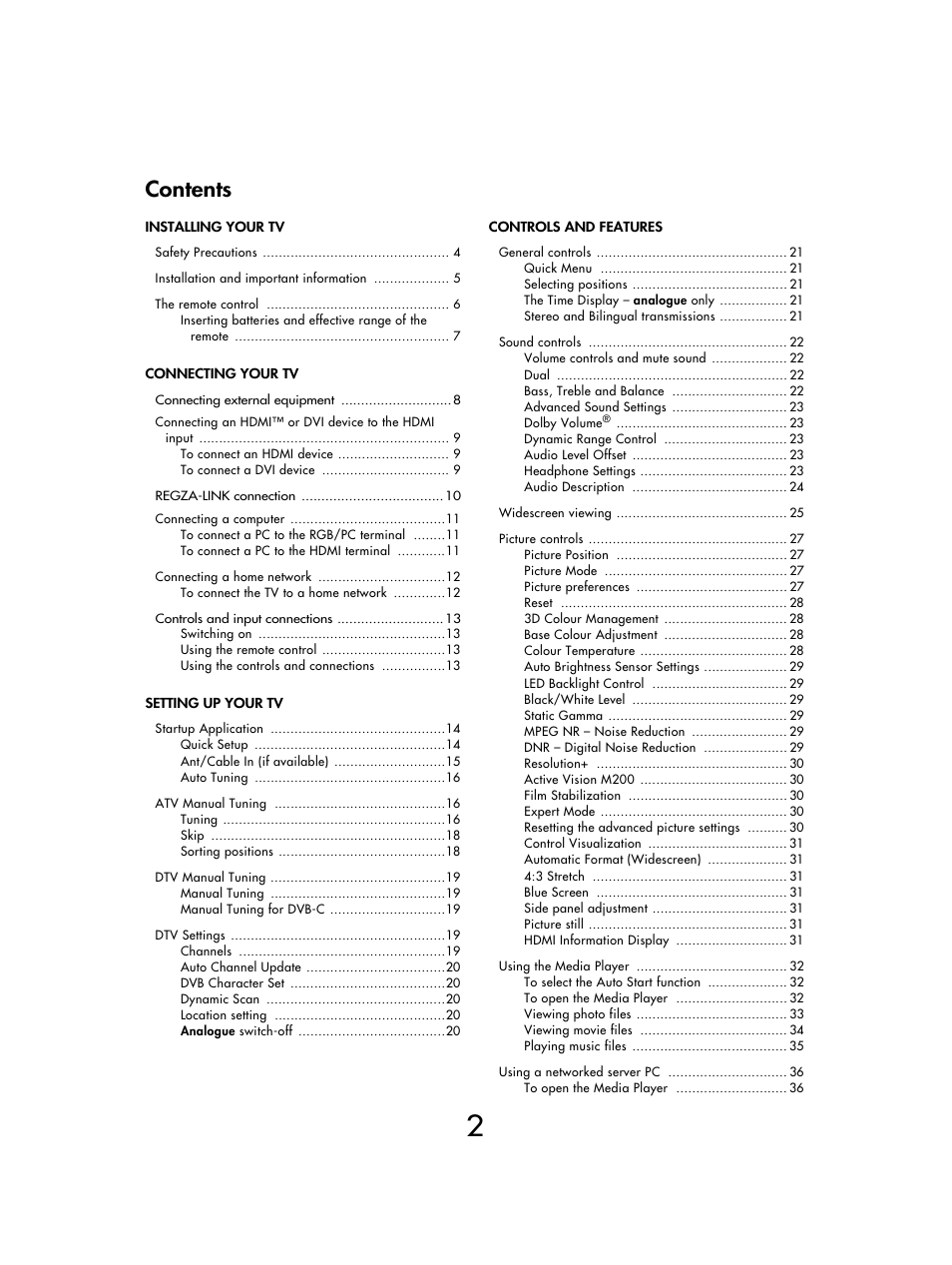 Toshiba SV685 User Manual | Page 2 / 62