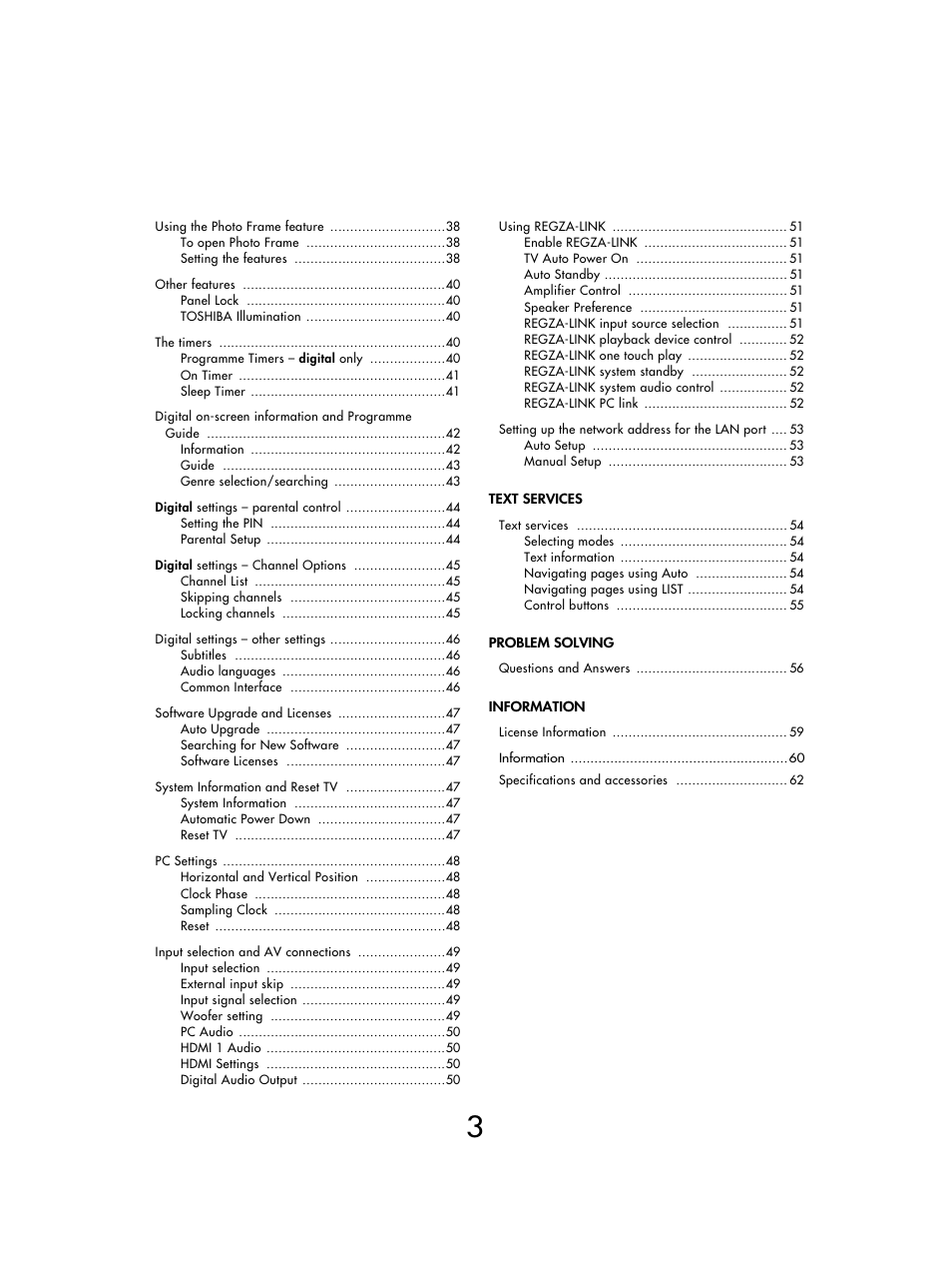 Toshiba SV685 User Manual | Page 3 / 62