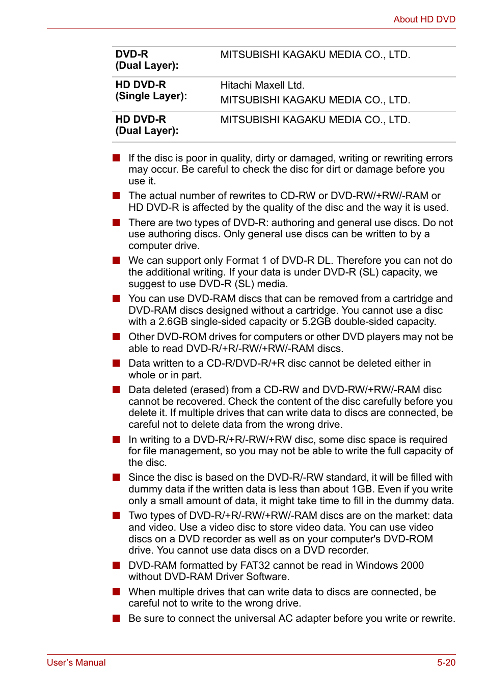 Toshiba Satellite P200 (PSPBL) User Manual | Page 105 / 191