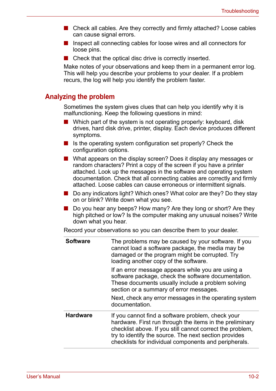 Analyzing the problem | Toshiba Satellite P200 (PSPBL) User Manual | Page 152 / 191