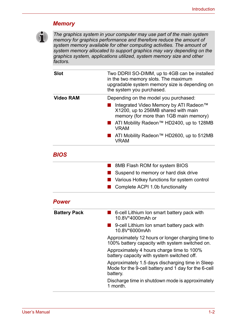 Toshiba Satellite P200 (PSPBL) User Manual | Page 26 / 191