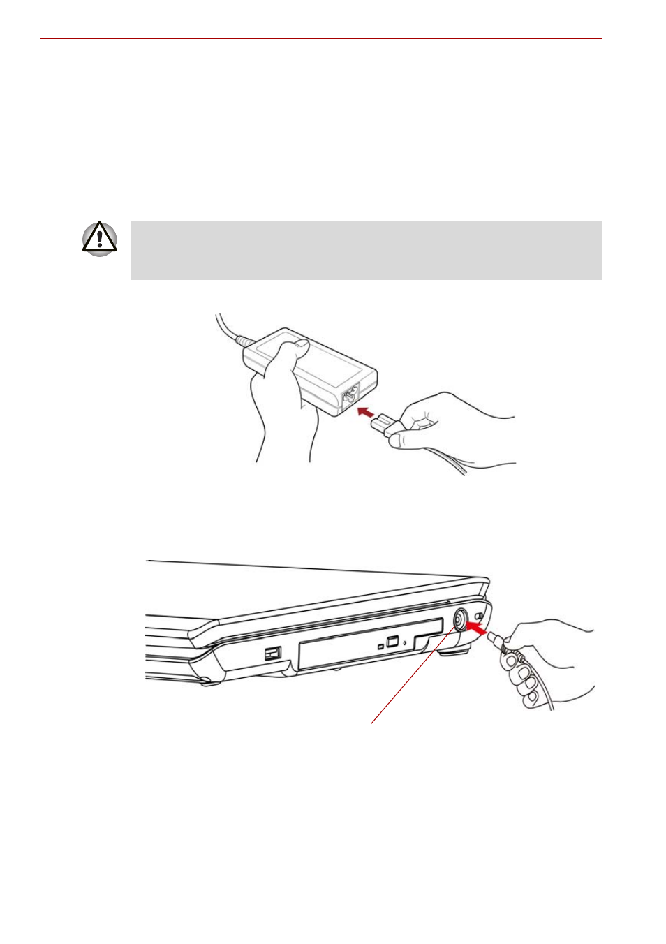 Connecting the ac adaptor, Connecting the ac adaptor -2 | Toshiba Satellite Pro L350 User Manual | Page 50 / 172