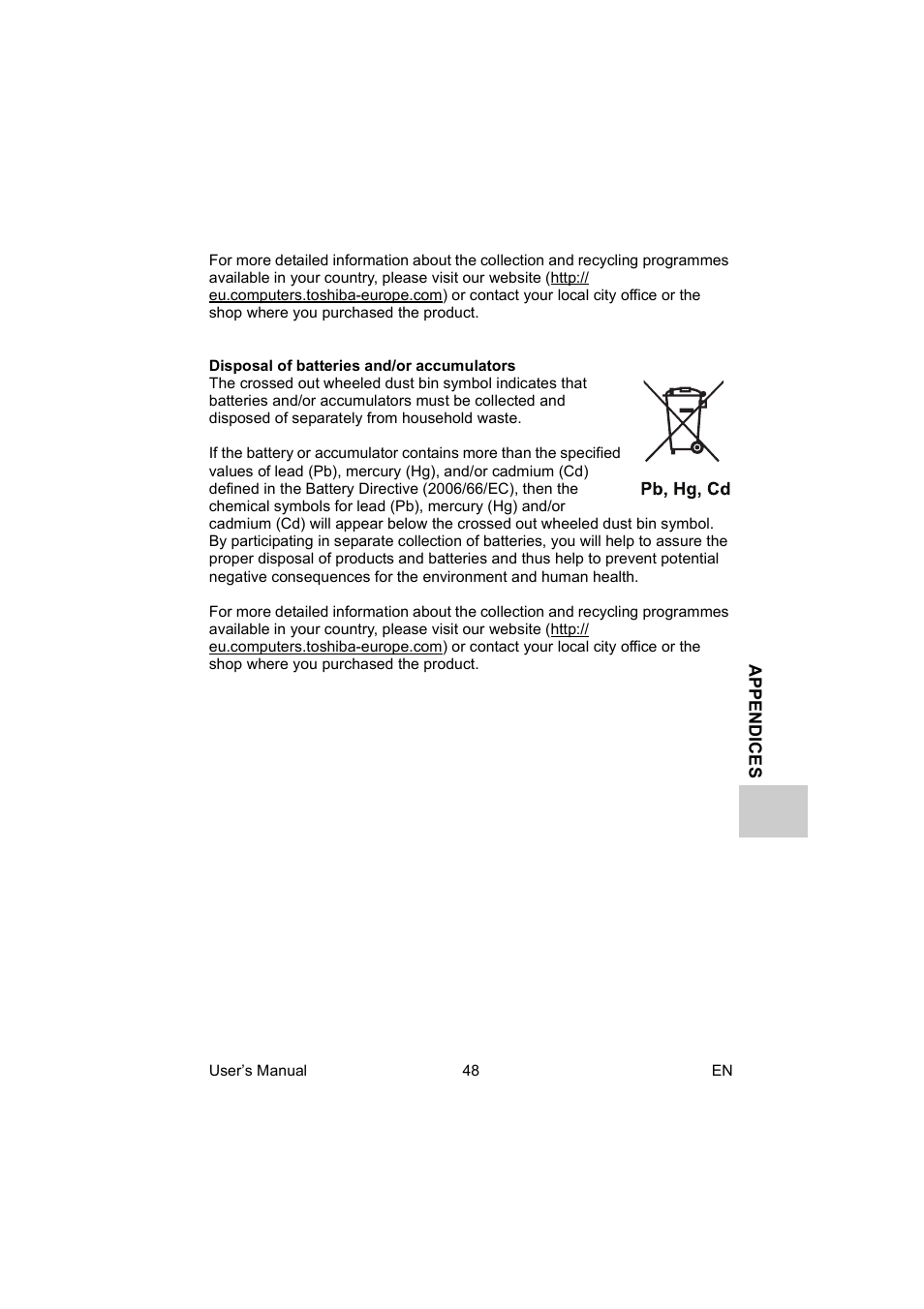 Toshiba Camileo BW10 User Manual | Page 61 / 63