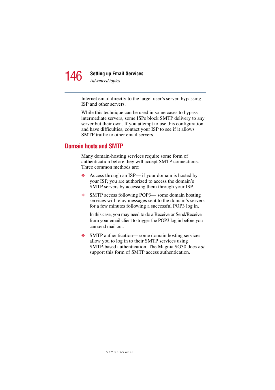 Domain hosts and smtp | Toshiba Magnia SG30 User Manual | Page 140 / 296