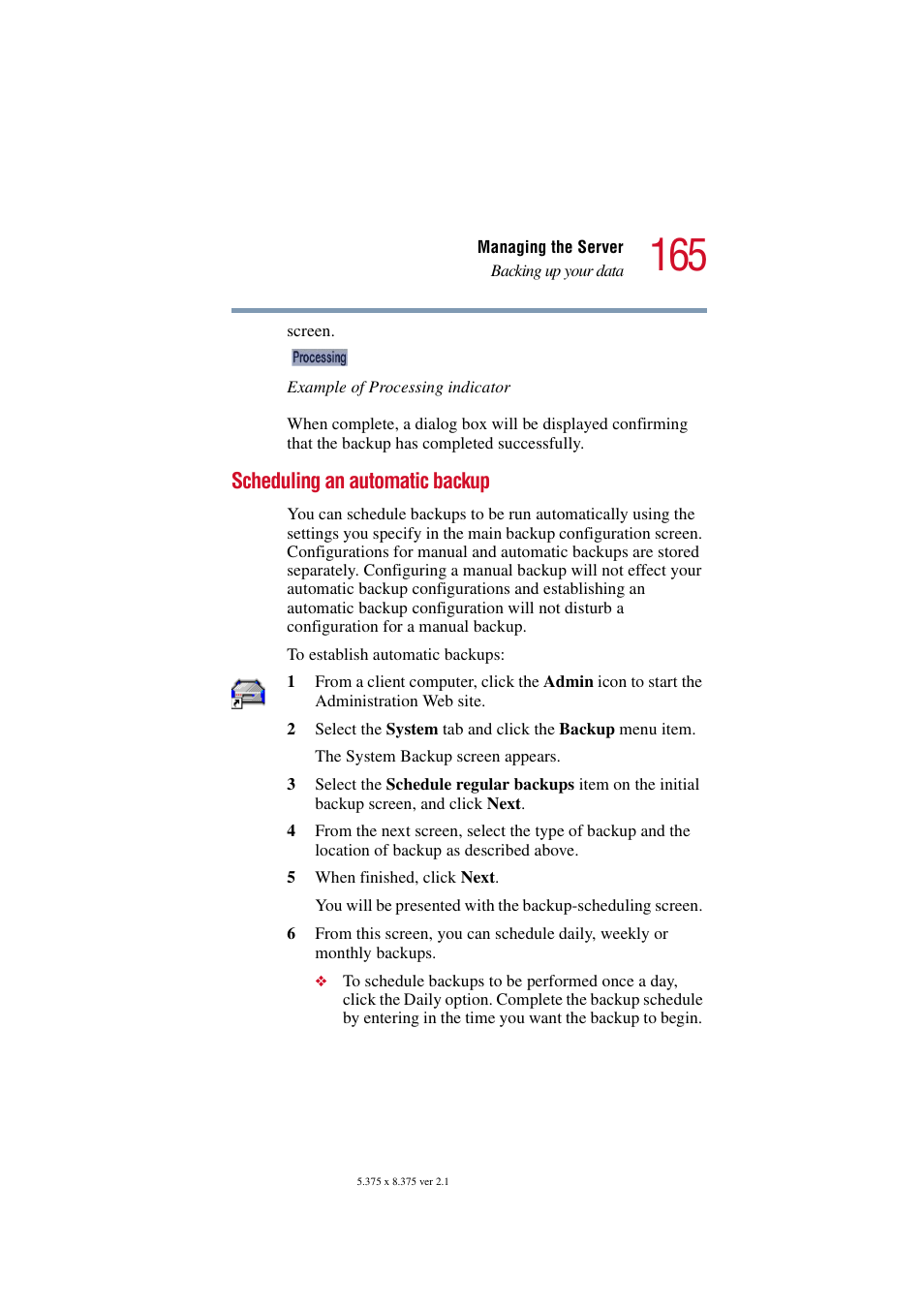 Scheduling an automatic backup | Toshiba Magnia SG30 User Manual | Page 158 / 296