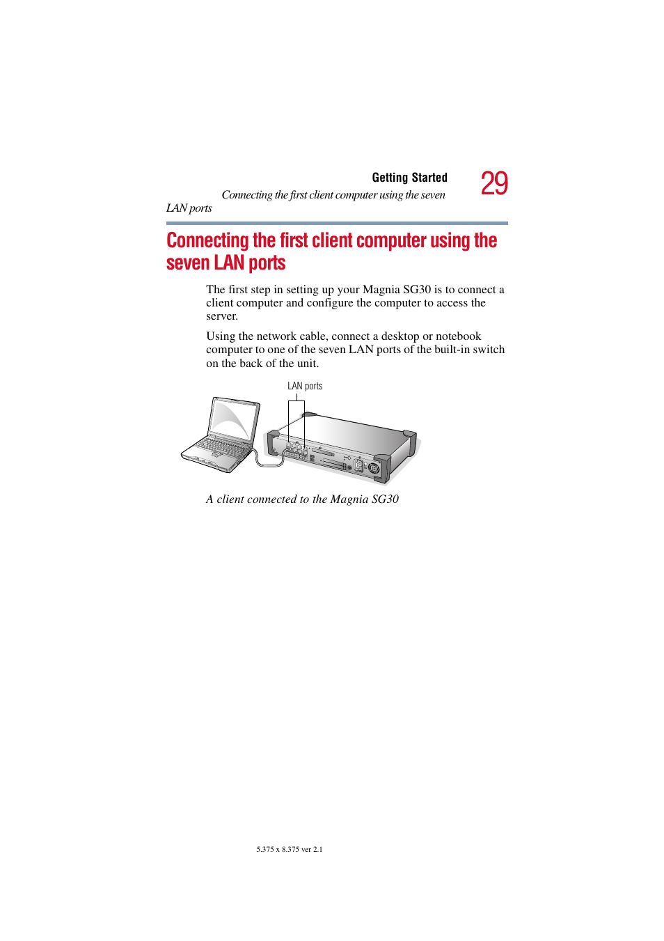 Lan ports | Toshiba Magnia SG30 User Manual | Page 27 / 296