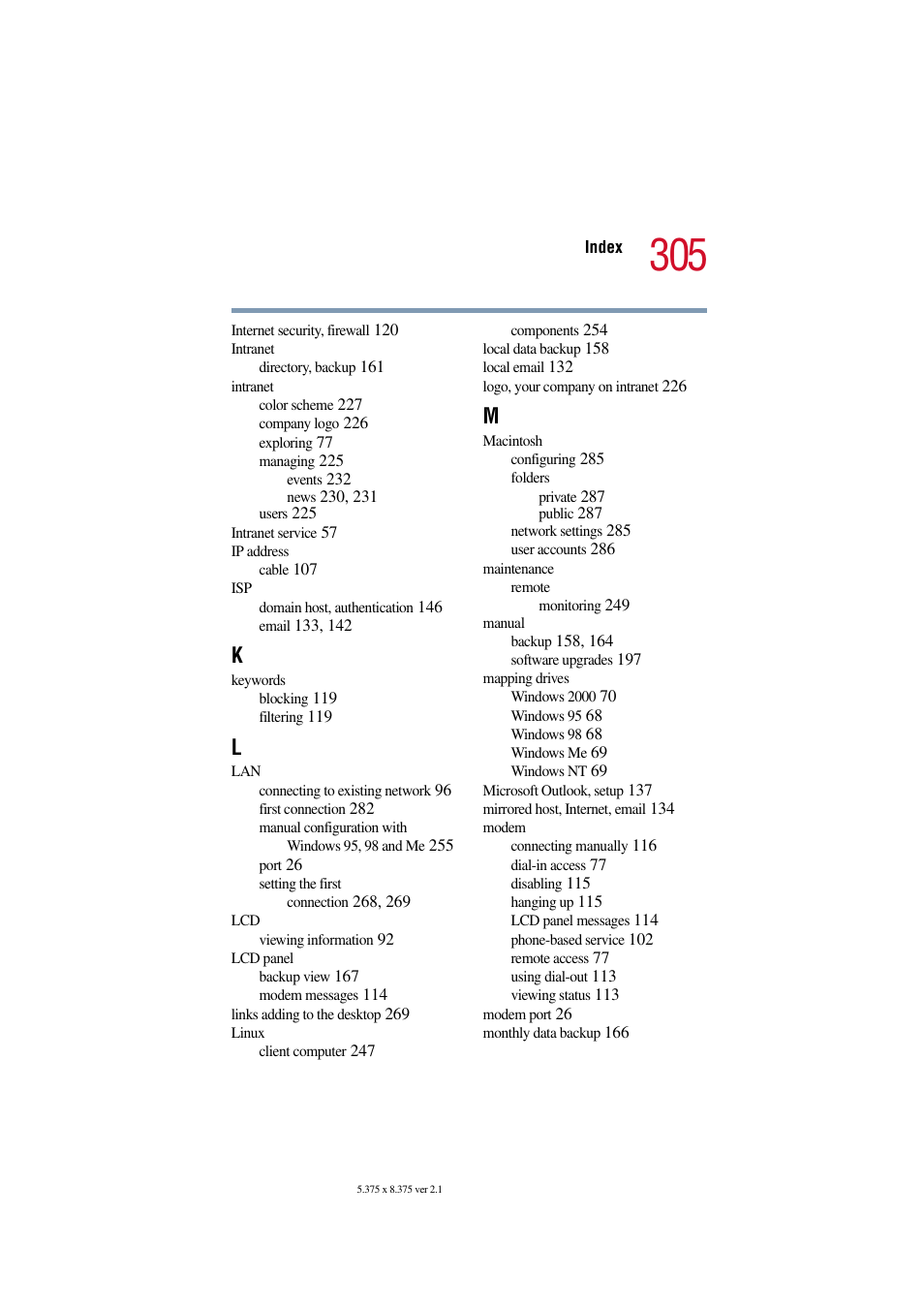 Toshiba Magnia SG30 User Manual | Page 293 / 296