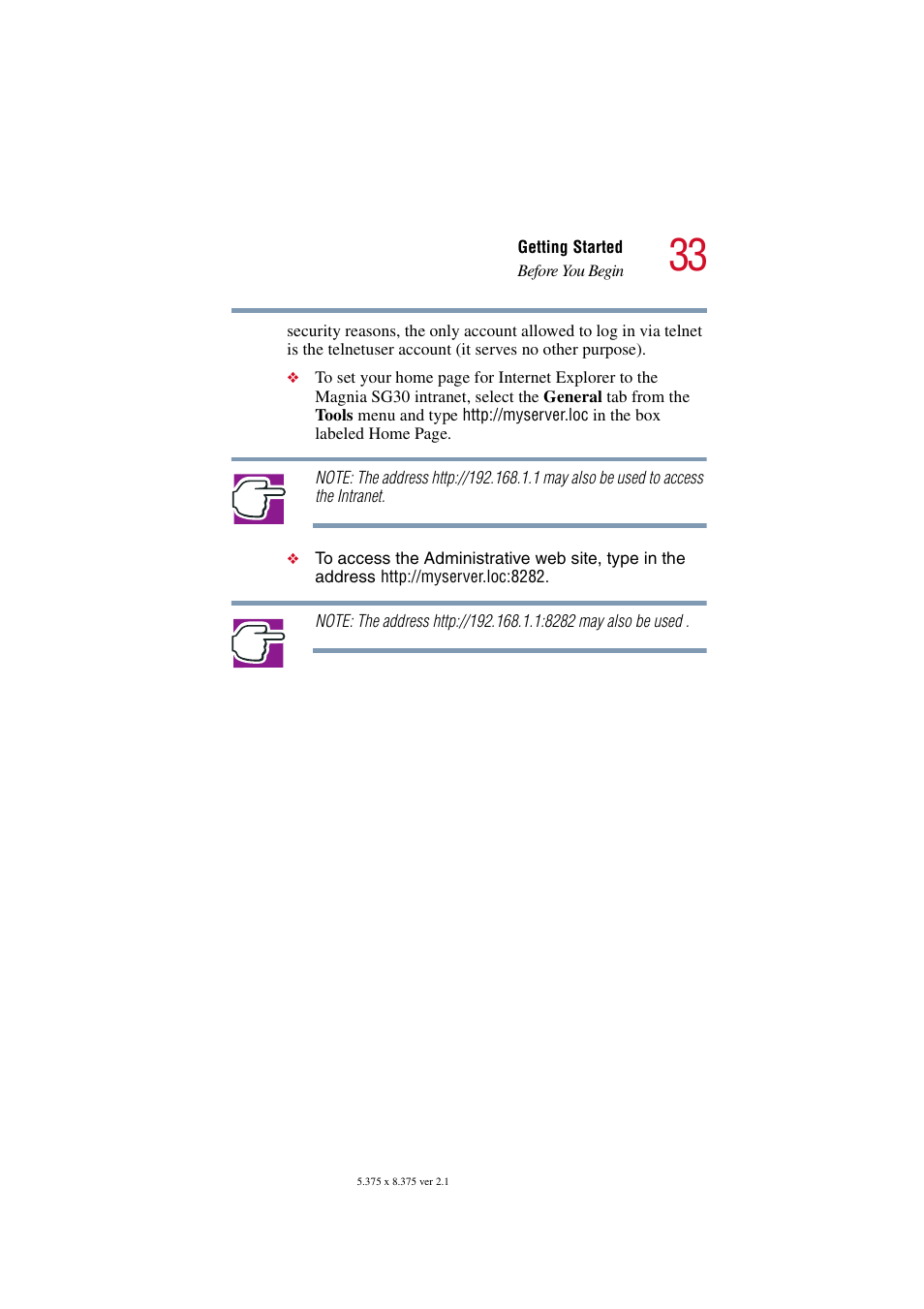 Toshiba Magnia SG30 User Manual | Page 31 / 296