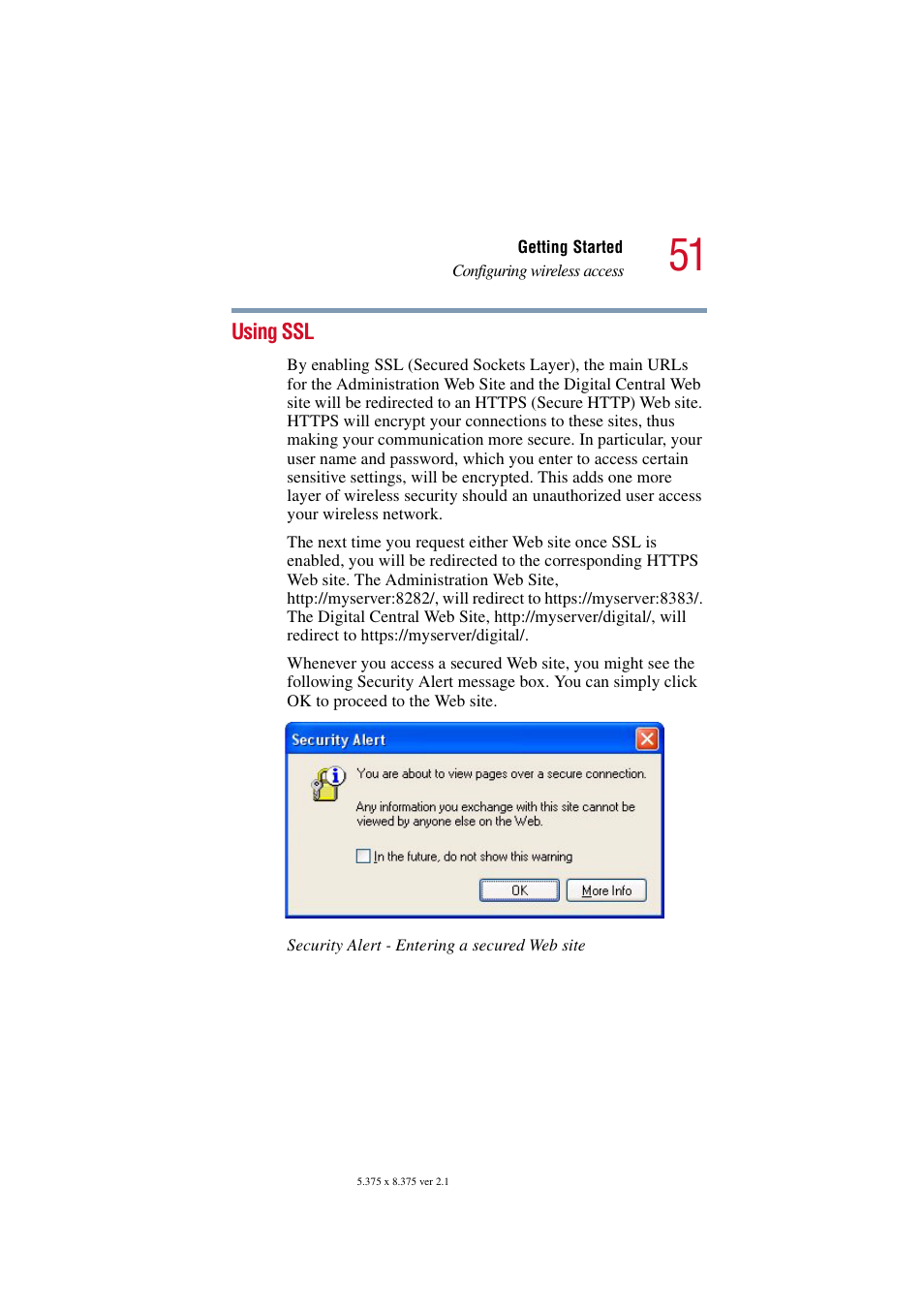 Using ssl | Toshiba Magnia SG30 User Manual | Page 49 / 296