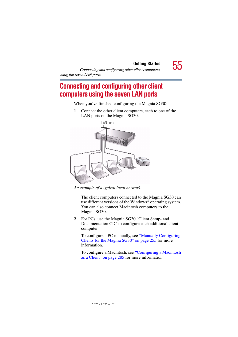 Seven lan ports | Toshiba Magnia SG30 User Manual | Page 53 / 296
