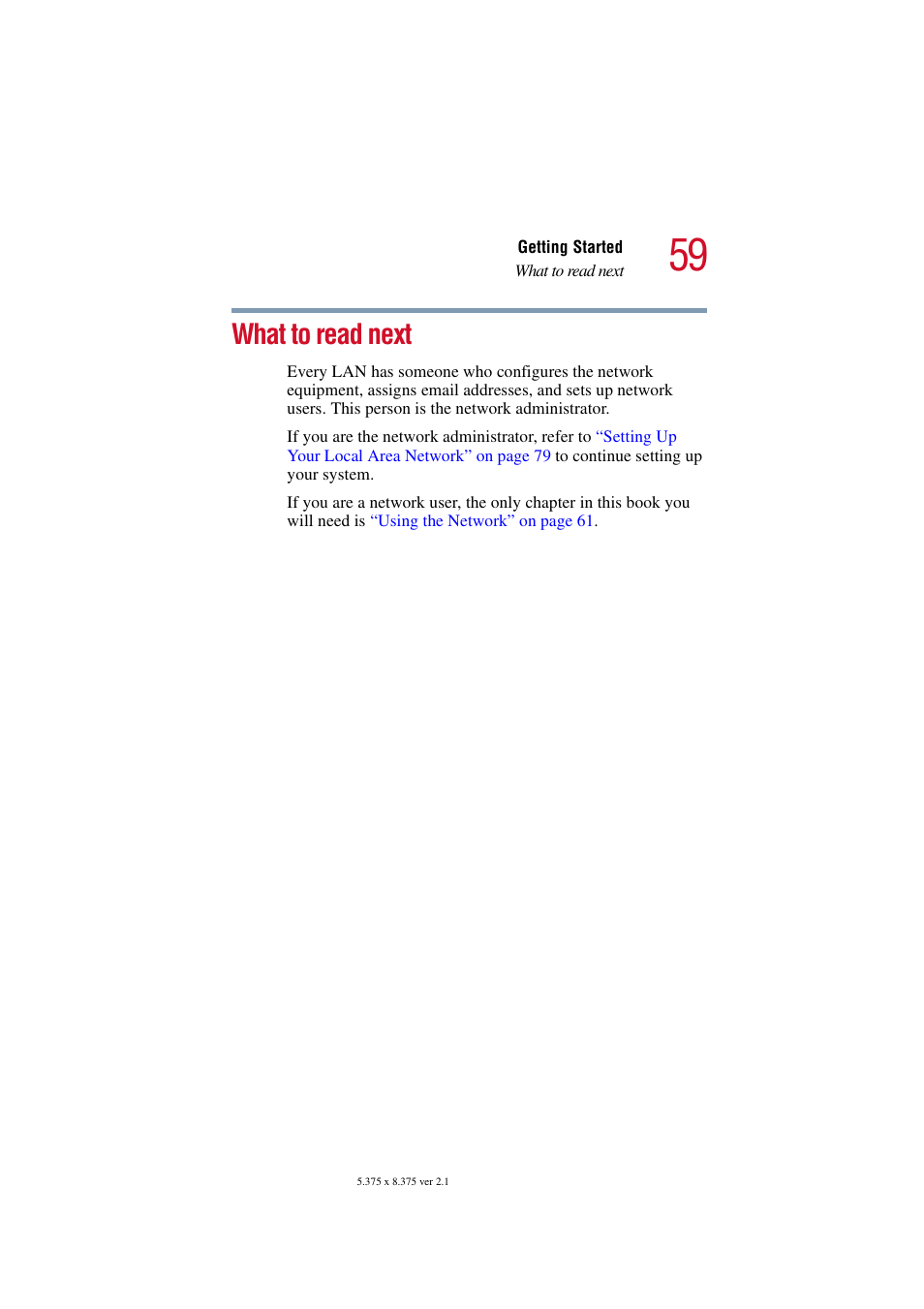 What to read next | Toshiba Magnia SG30 User Manual | Page 57 / 296