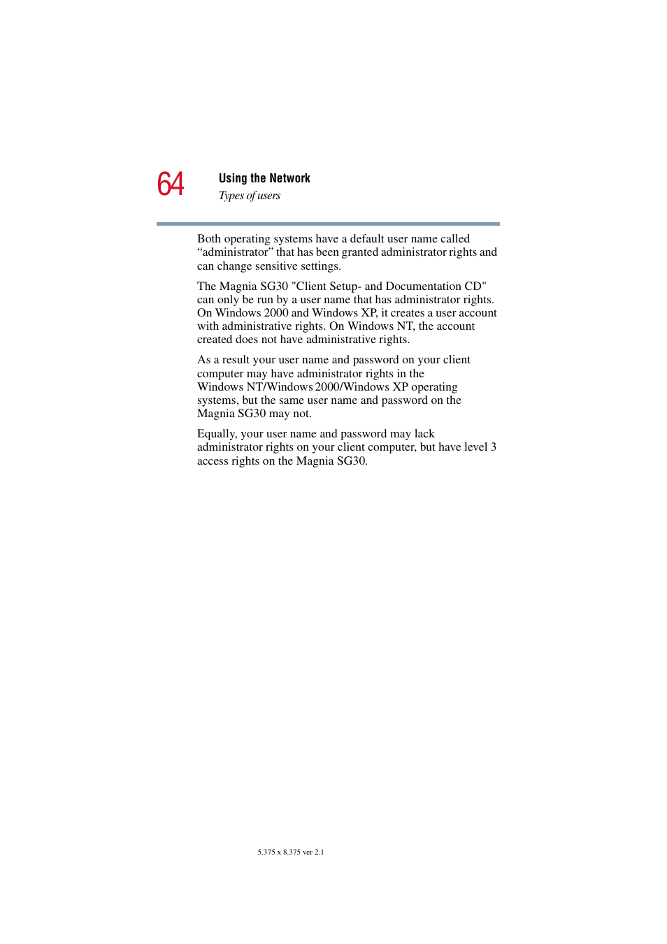 Toshiba Magnia SG30 User Manual | Page 61 / 296