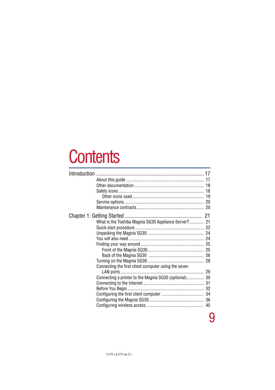 Toshiba Magnia SG30 User Manual | Page 8 / 296