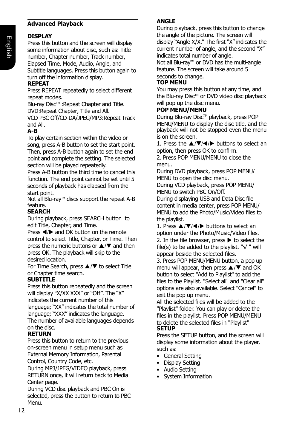 Toshiba BDX2250 User Manual | Page 12 / 56