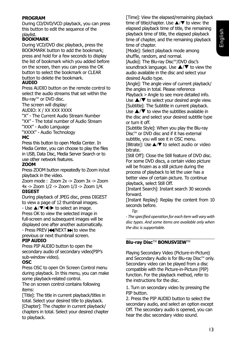 Toshiba BDX2250 User Manual | Page 13 / 56