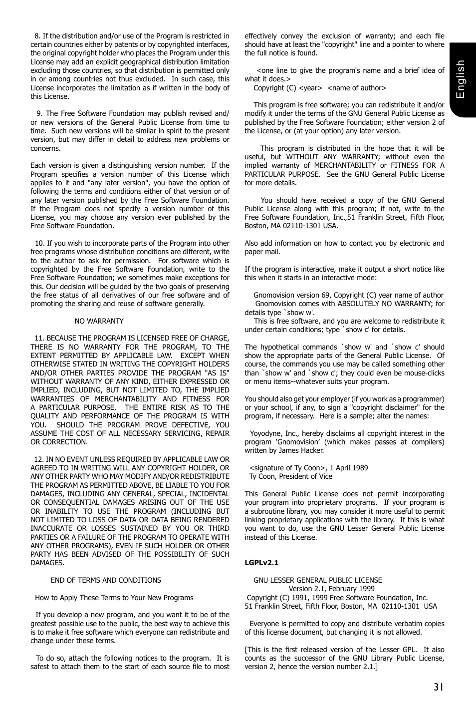 31 english | Toshiba BDX2250 User Manual | Page 31 / 56