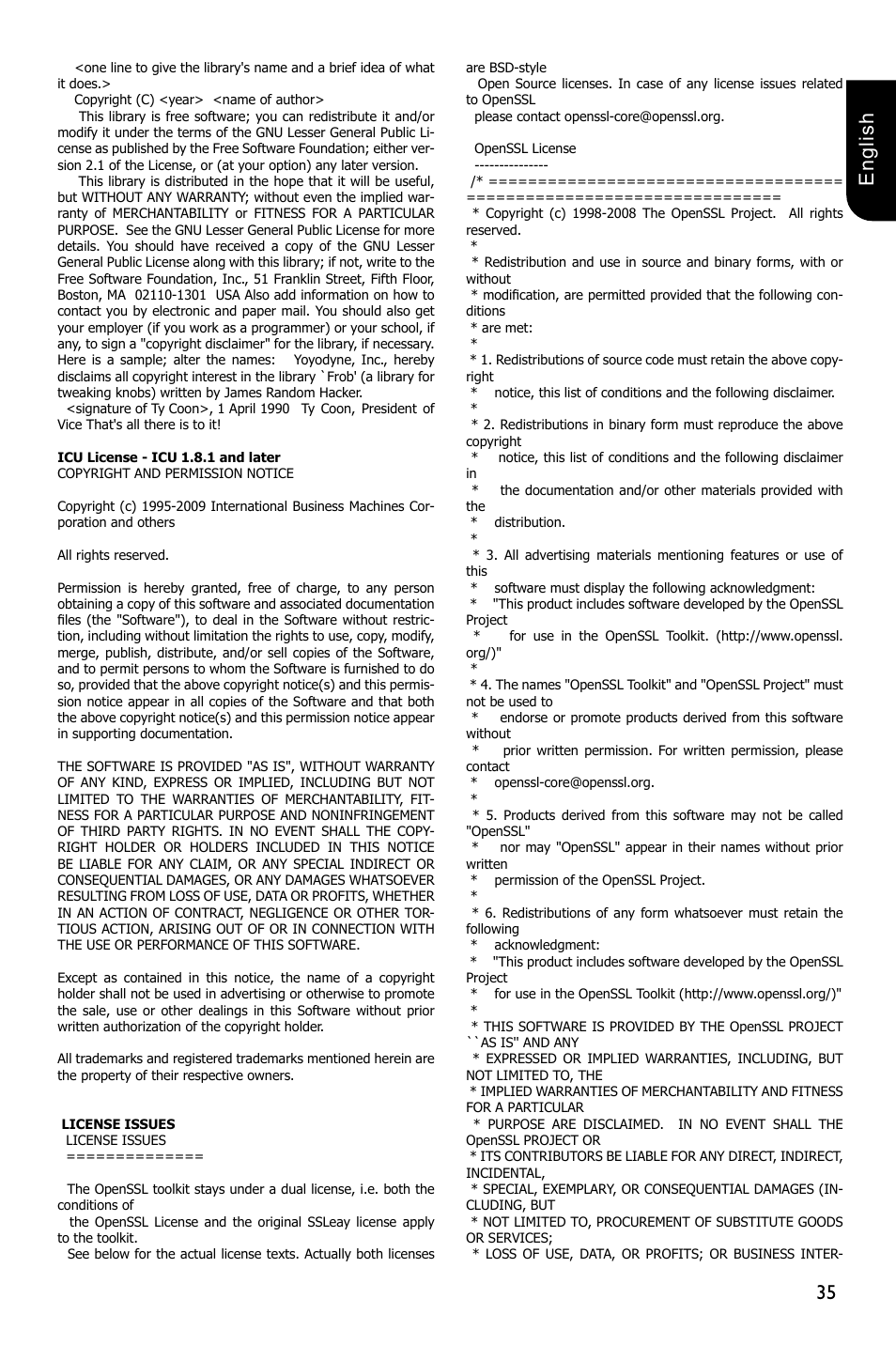 35 english | Toshiba BDX2250 User Manual | Page 35 / 56