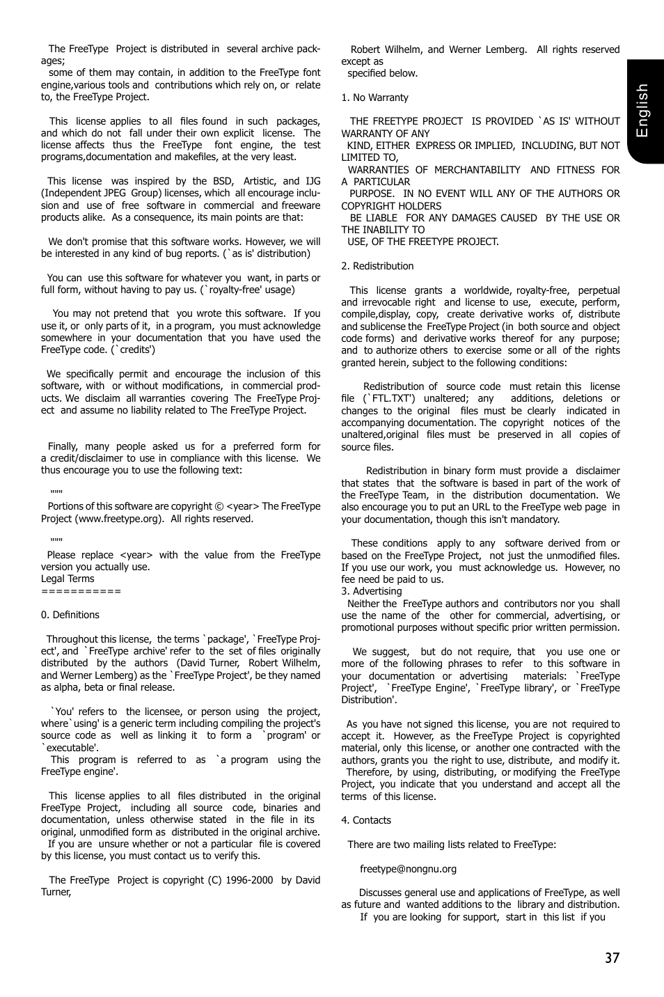 37 english | Toshiba BDX2250 User Manual | Page 37 / 56