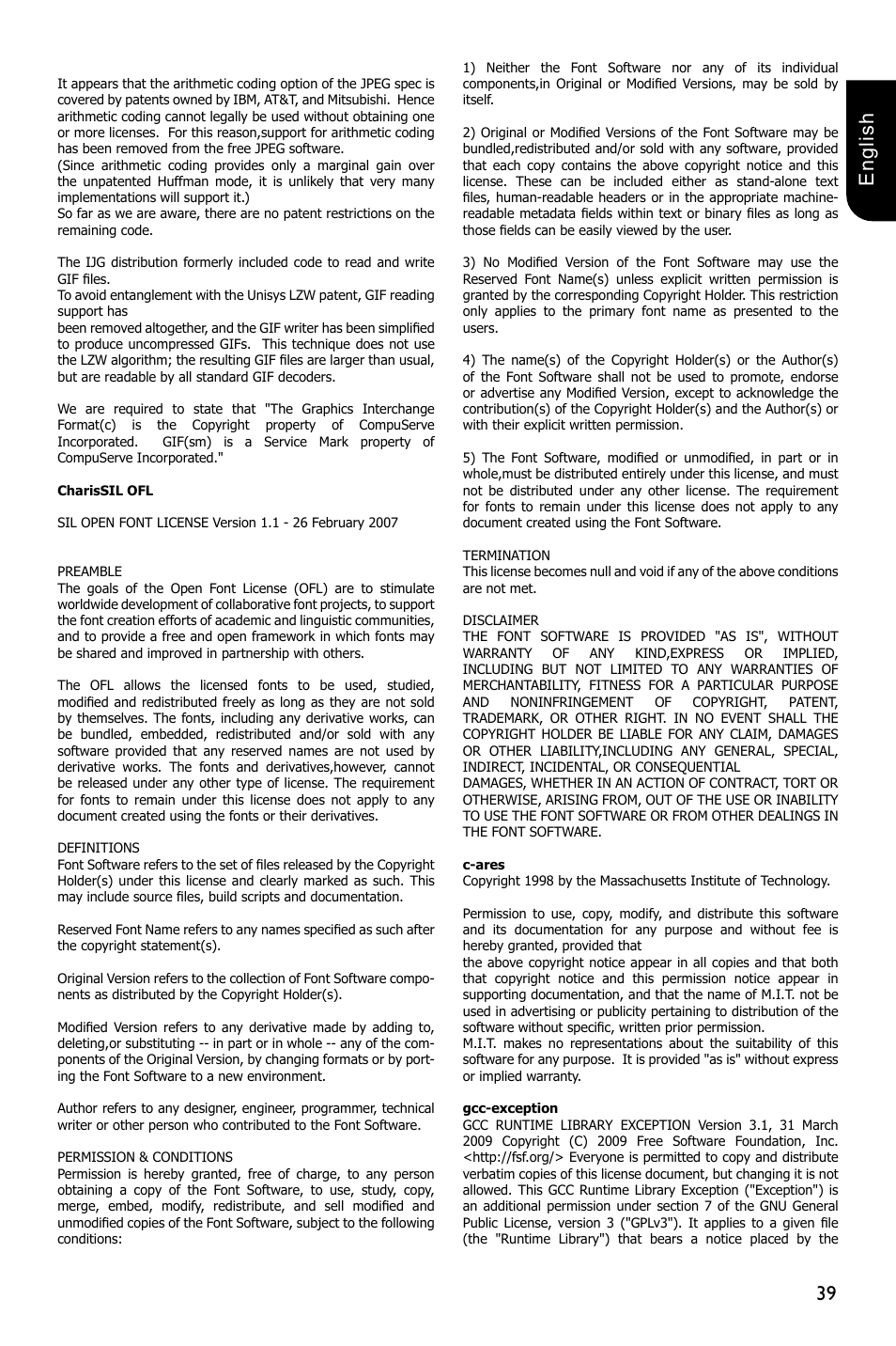 39 english | Toshiba BDX2250 User Manual | Page 39 / 56