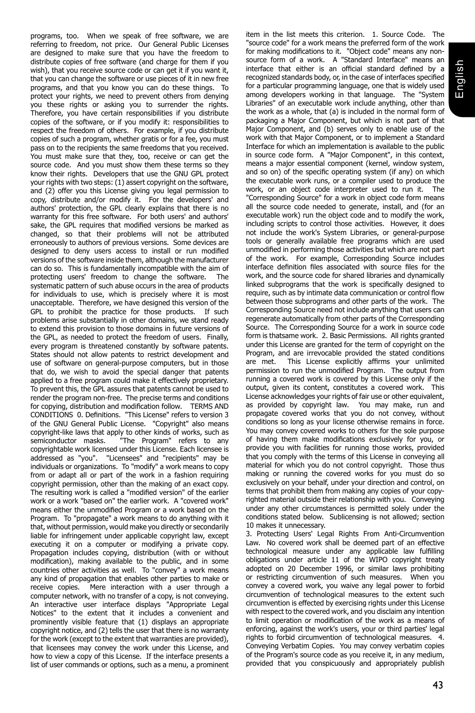 43 english | Toshiba BDX2250 User Manual | Page 43 / 56