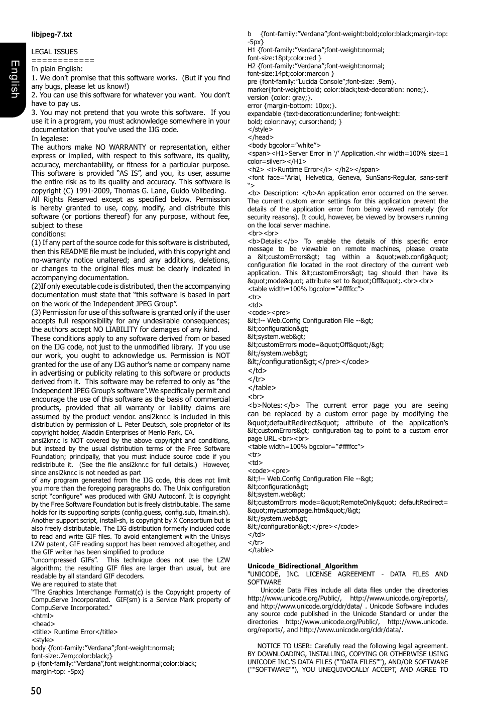 50 english | Toshiba BDX2250 User Manual | Page 50 / 56
