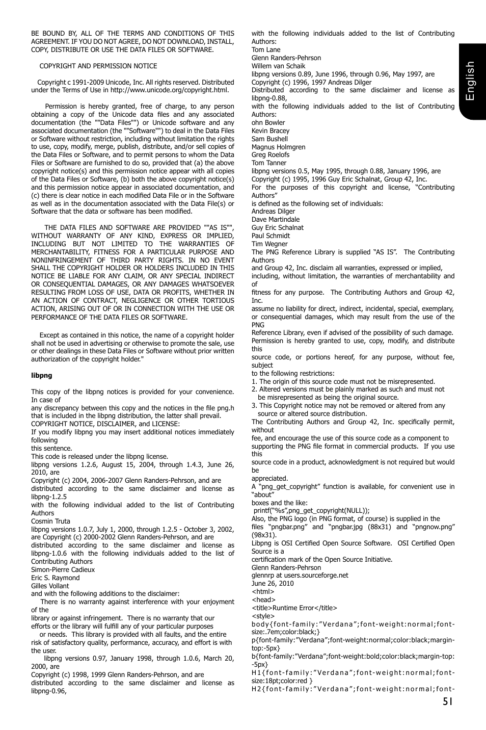 51 english | Toshiba BDX2250 User Manual | Page 51 / 56