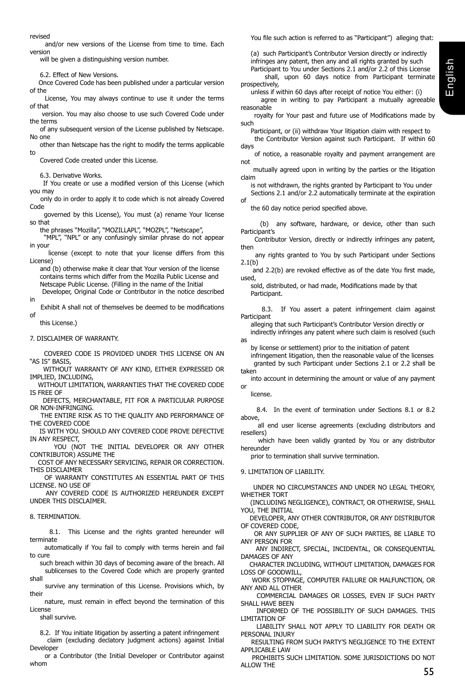 55 english | Toshiba BDX2250 User Manual | Page 55 / 56