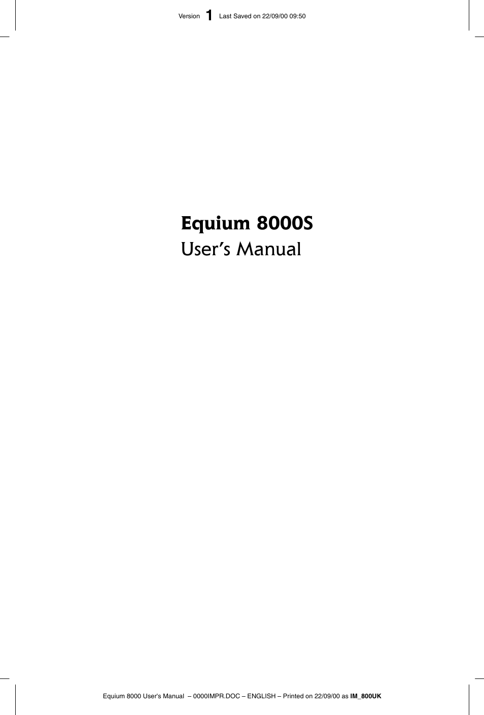 Toshiba Equium 8000 S-D User Manual | 80 pages