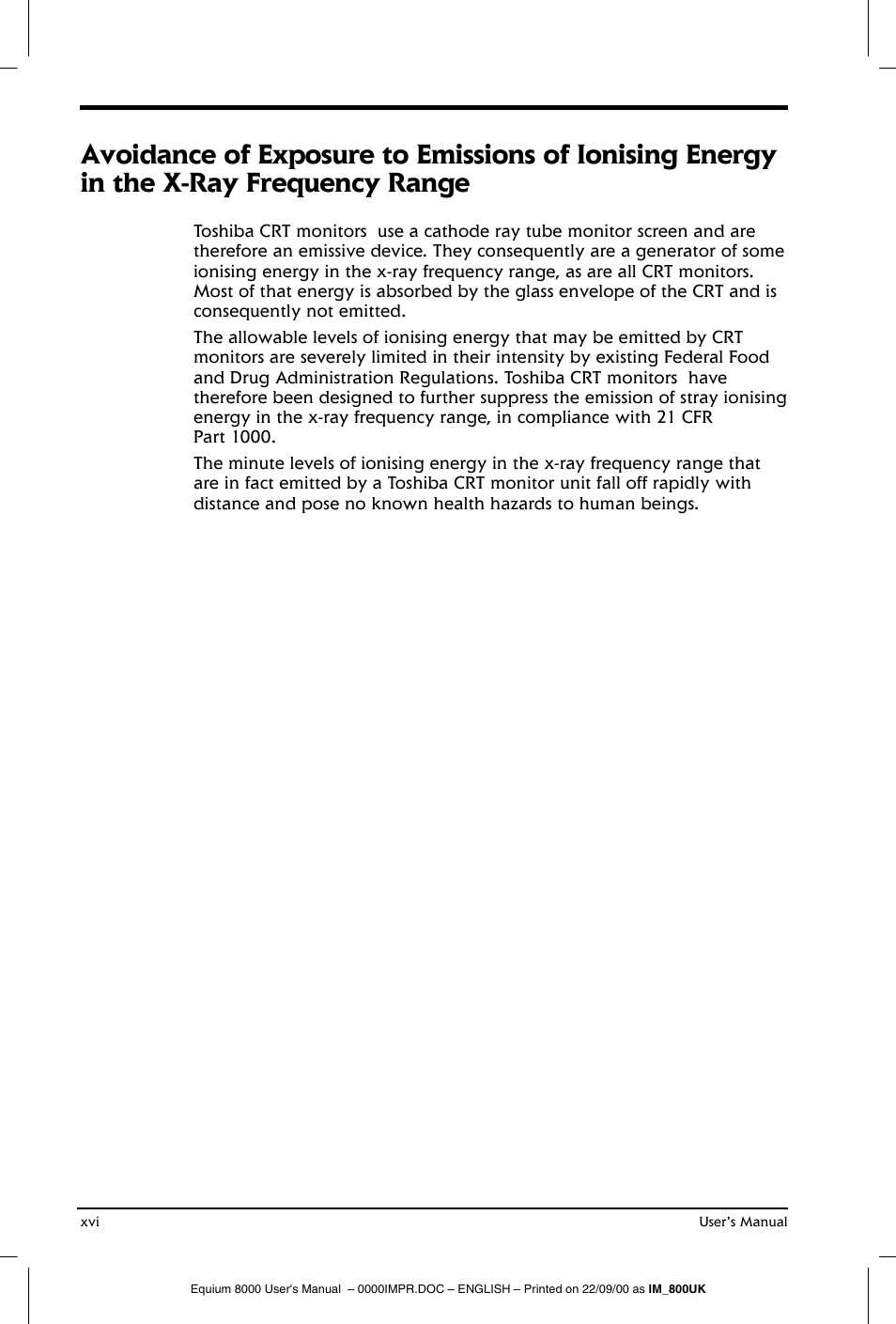 Toshiba Equium 8000 S-D User Manual | Page 16 / 80