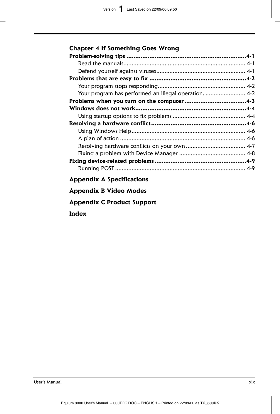 Toshiba Equium 8000 S-D User Manual | Page 19 / 80