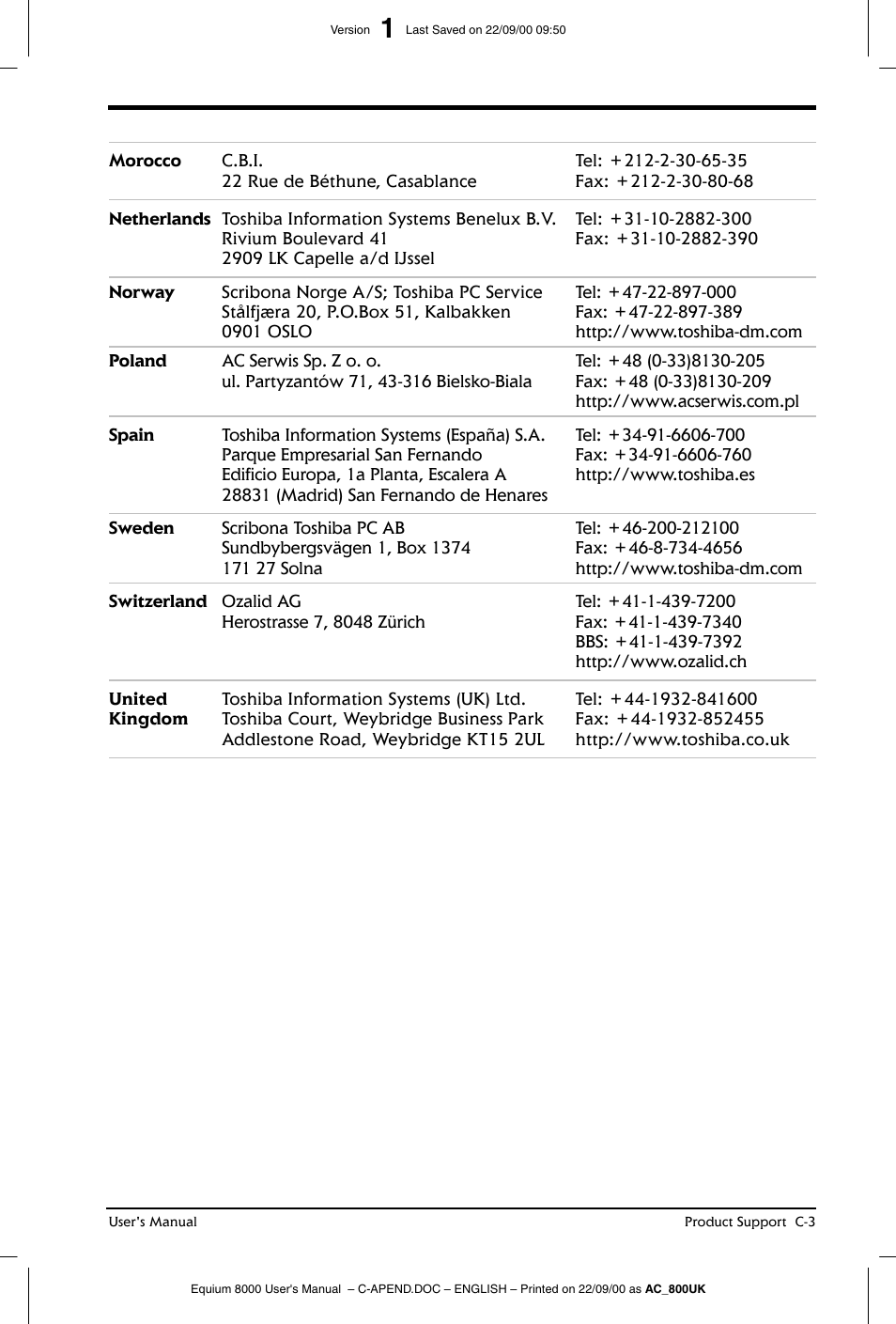 Toshiba Equium 8000 S-D User Manual | Page 76 / 80