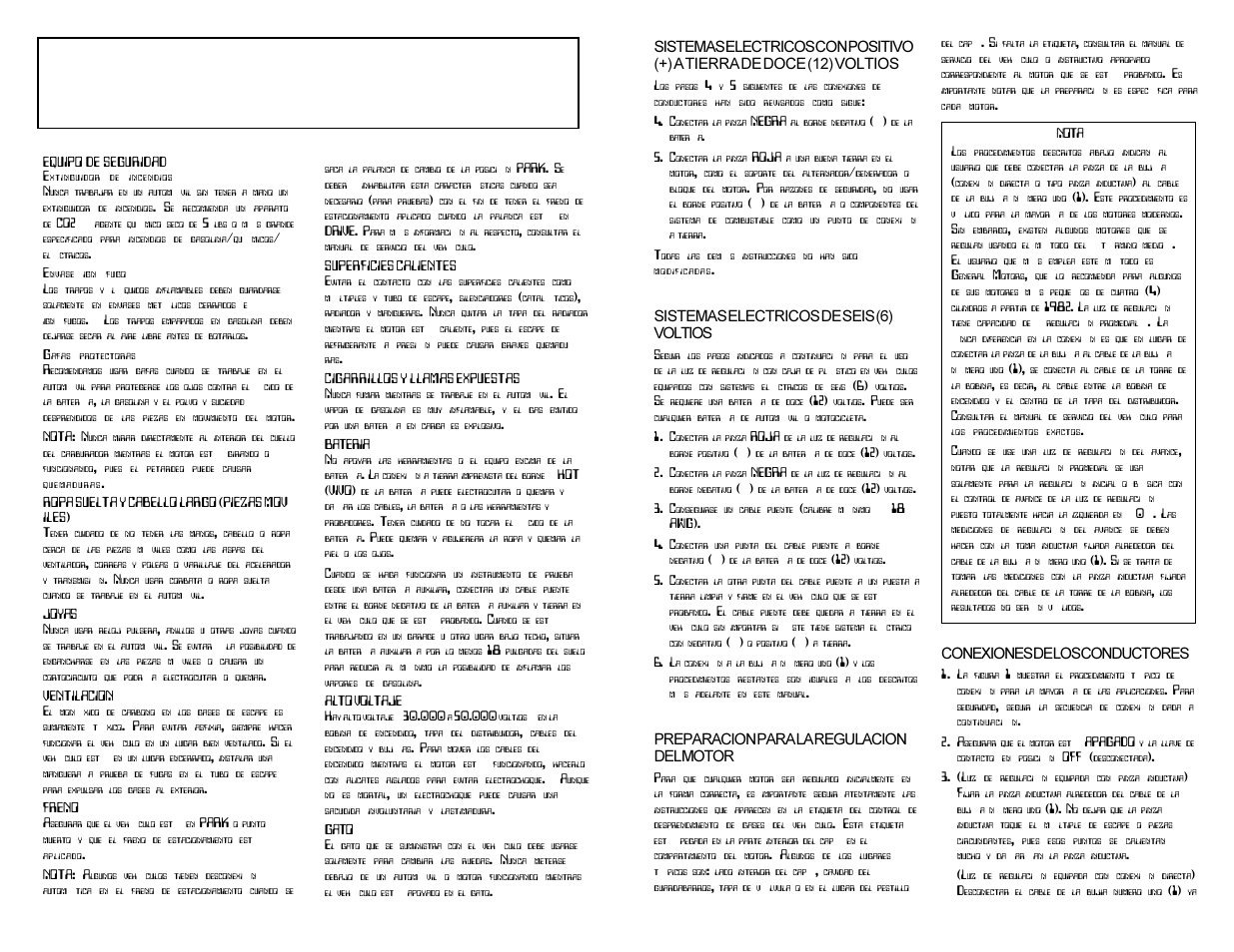 Reglas de seguridad | Actron HQ444 User Manual | Page 6 / 8