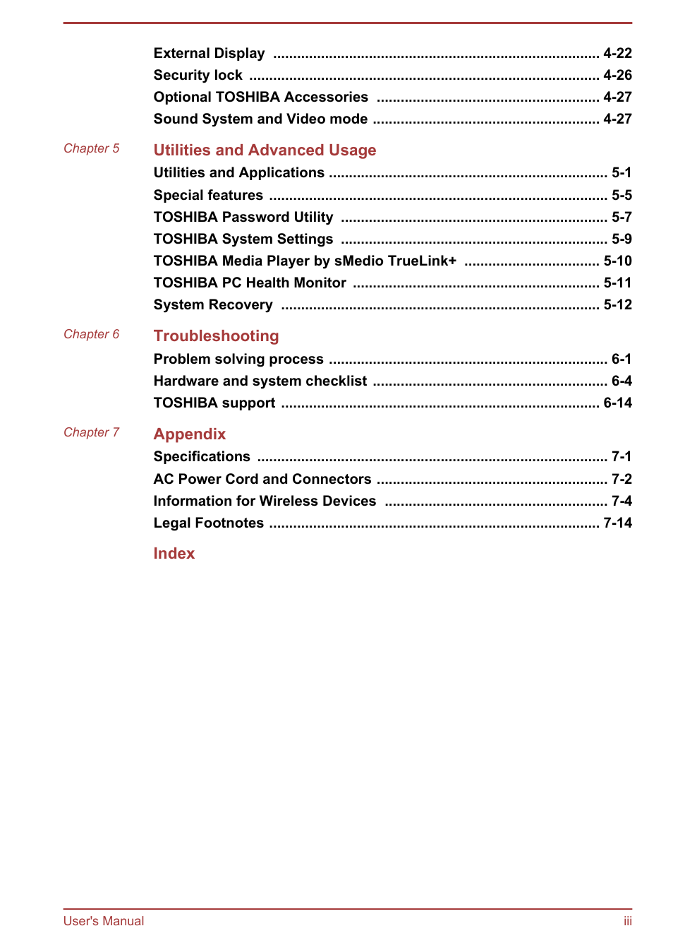 Toshiba Satellite C50T-B User Manual | Page 3 / 124