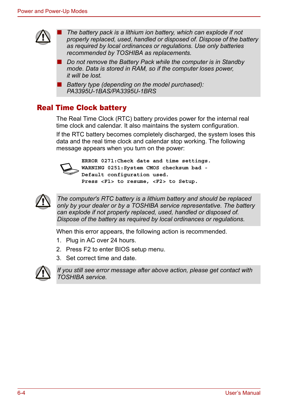 Real time clock battery | Toshiba Equium M40X User Manual | Page 108 / 170