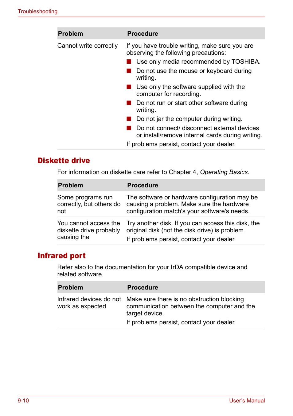 Diskette drive, Infrared port | Toshiba Equium M40X User Manual | Page 146 / 170