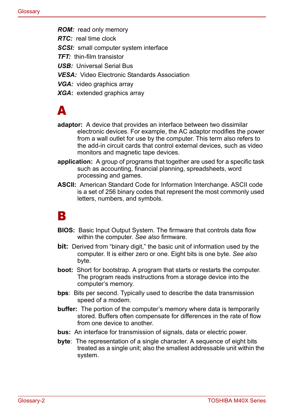 Toshiba Equium M40X User Manual | Page 164 / 170